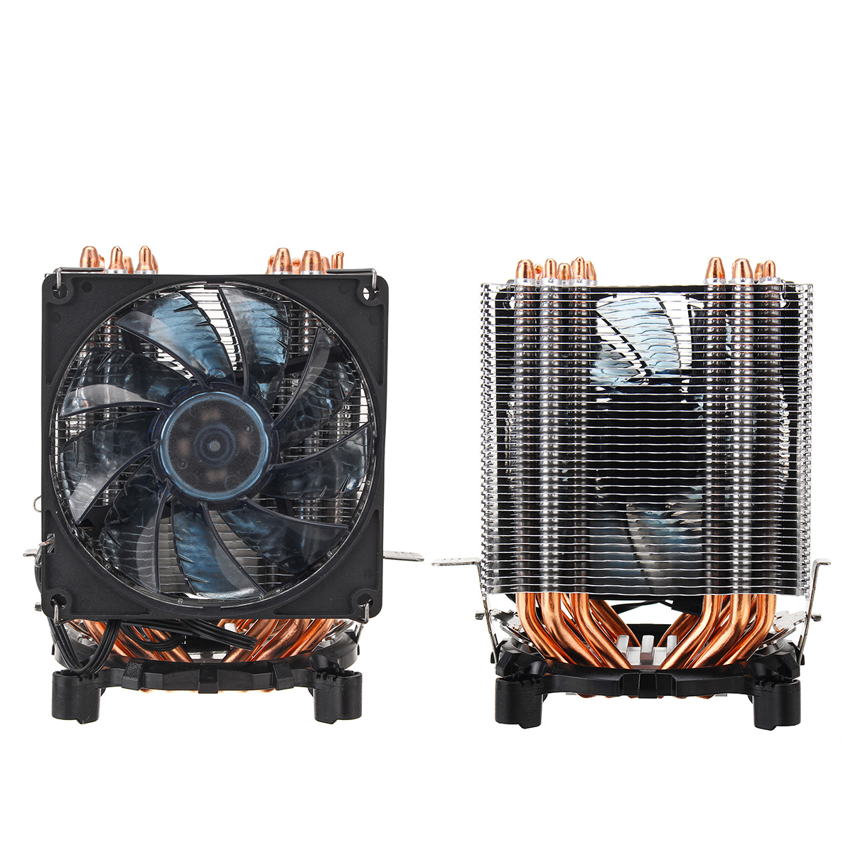 Find 3Pin Six Copper Heat Pipes Blue Backlit CPU Cooling Fan for Intel 775 1150 1151 AMD for Sale on Gipsybee.com with cryptocurrencies