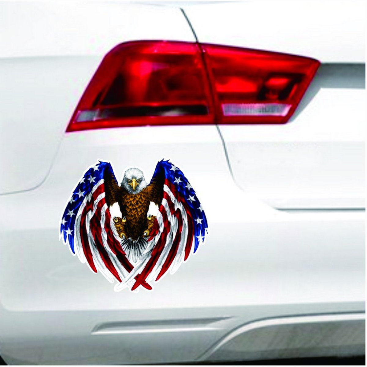 Car Truck Auto Laptop Wall USA Eagle Shield American Flag Sticker Decal