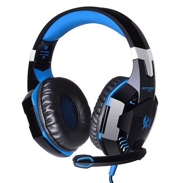 

KOTION EACH Over Ear Stereo Bass Gaming Headphone Headset Headbrand with Mic LED for PC XBOX PS4