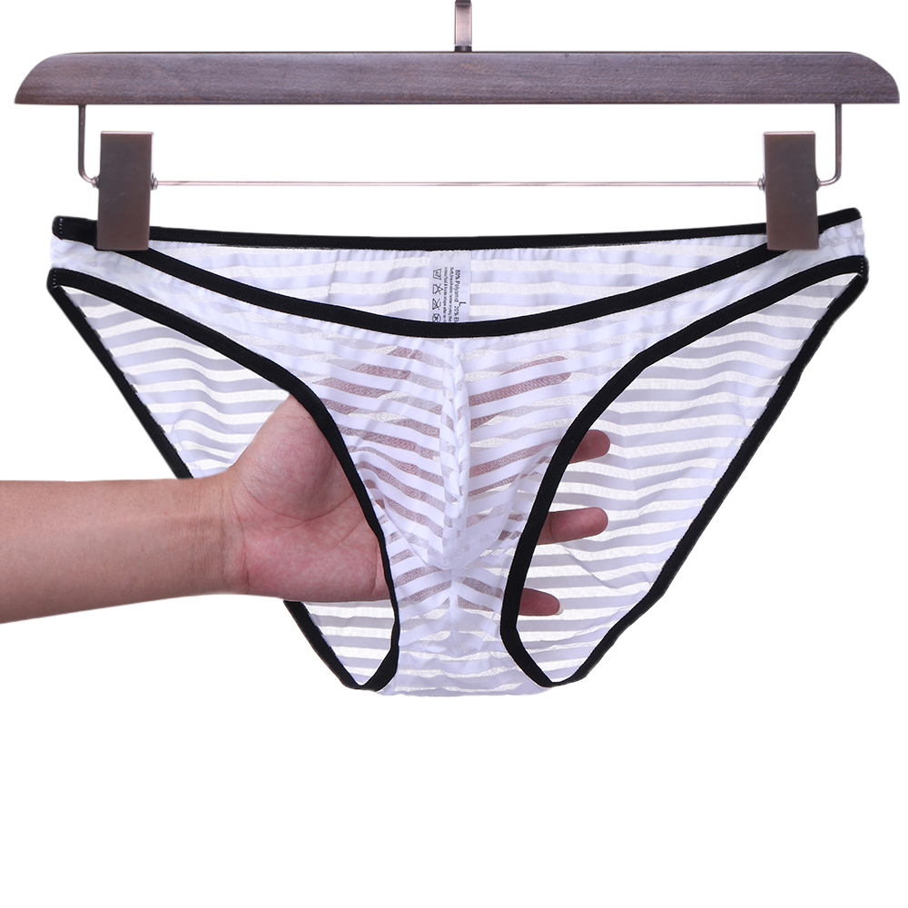 

Mesh Translucent Breathable Stripes Attractive Underwear