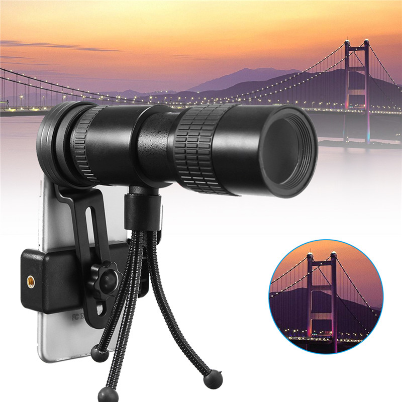 

IPRee® 10-30x Telephoto Telescope Monocular Camera Lens with Cell Phone Clip Tripod Stand