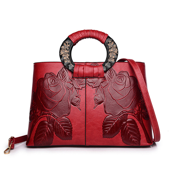

Women Reteo Vintage Embossed Ethnic Style Handbag