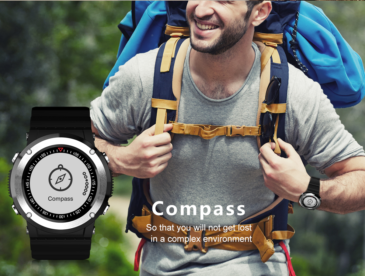 Newwear Q6 1.0inch GPS Compass Heart Rate Monitor Sports Mode Fitness Tracker bluetooth Smart Watch 20