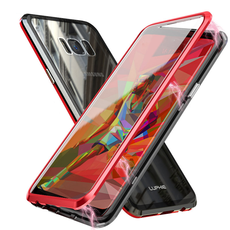 

360º Full Body Magnetic Adsorption Protective Case For Samsung Galaxy S8/S8 Plus/Note 8 Aluminum Alloy Glass Cover