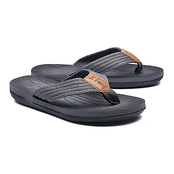 

Flip-Flops Summer Use Double layer Tire RubberTo Thicken Soles Men Beach Simple Style Shoe Sandals
