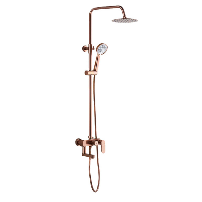 

Rainfall Bathroom Shower Head & Hand Shower Tub Mixer Tap Faucets Antique Copper
