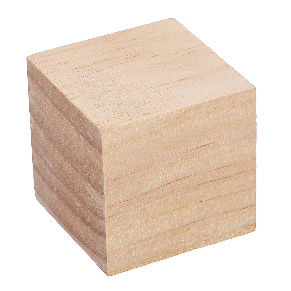 3cm 4cm Pine Wood Square Block Natural Soild Wooden Cube Crafts DIY Puzzle Making Woodworking 13