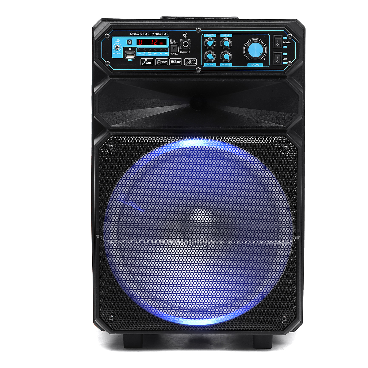 Find Bakeey Ds 1206 12 inch 50W High Power bluetooth Sound Square Loud Speaker Outdoor Singing Subwoofer with HD Mic for Sale on Gipsybee.com with cryptocurrencies