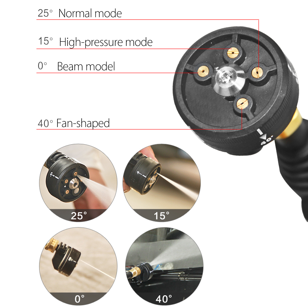 Multifunctional Cordless Pressure Cleaner Washer Gun Water Hose Nozzle Pump with Battery 17