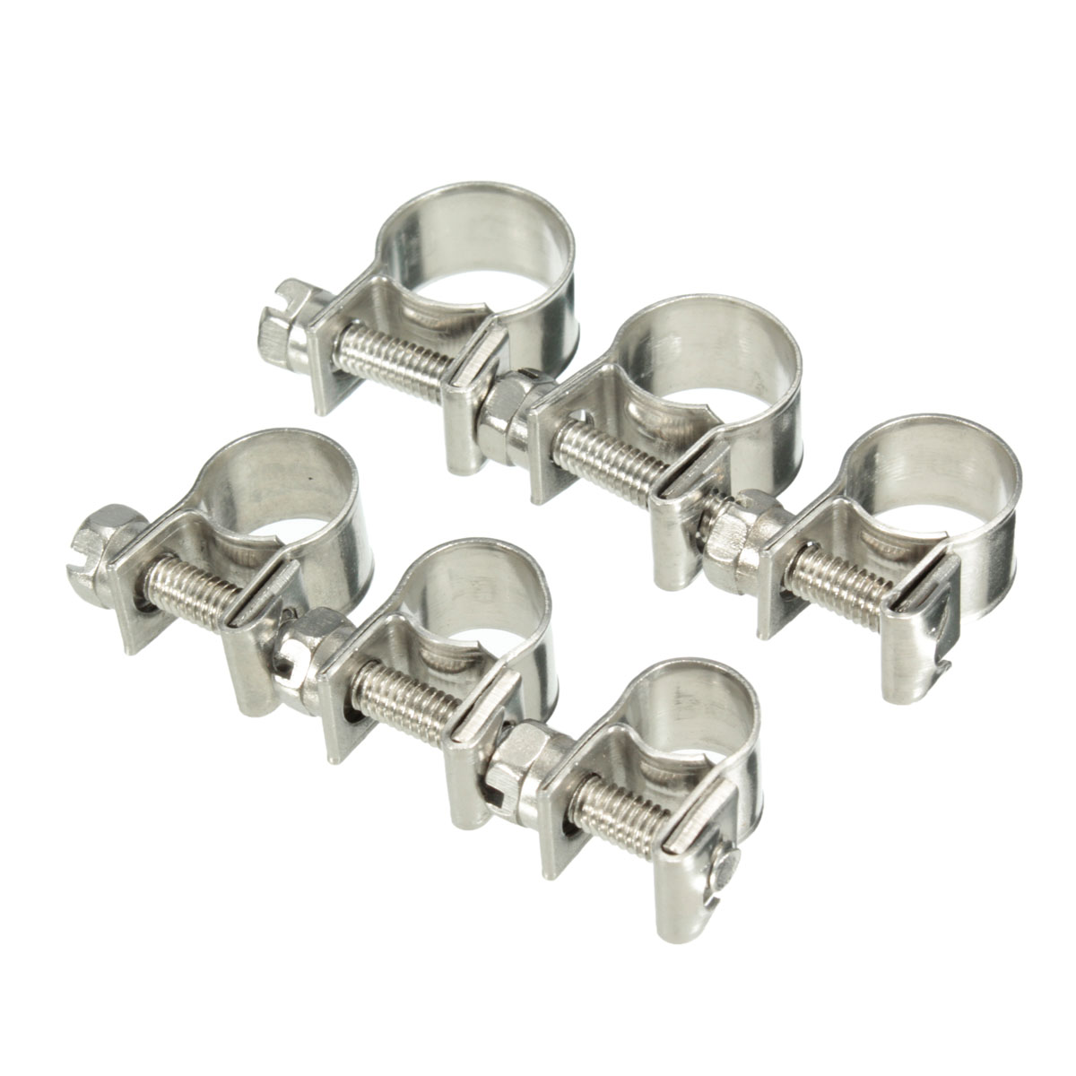 10 Pcs 5/16" Solid Band 13-15 MM Fuel Injection & Gas Line Hose Clamps Pipe Clip