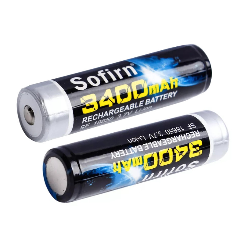 

2Pcs Sofirn 3.7V 3400mah 18650 Battery Rechargeable Battery Li-Ion Battery