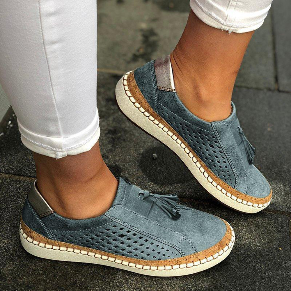 

Women Casual Hollow Out Fringe Loafers