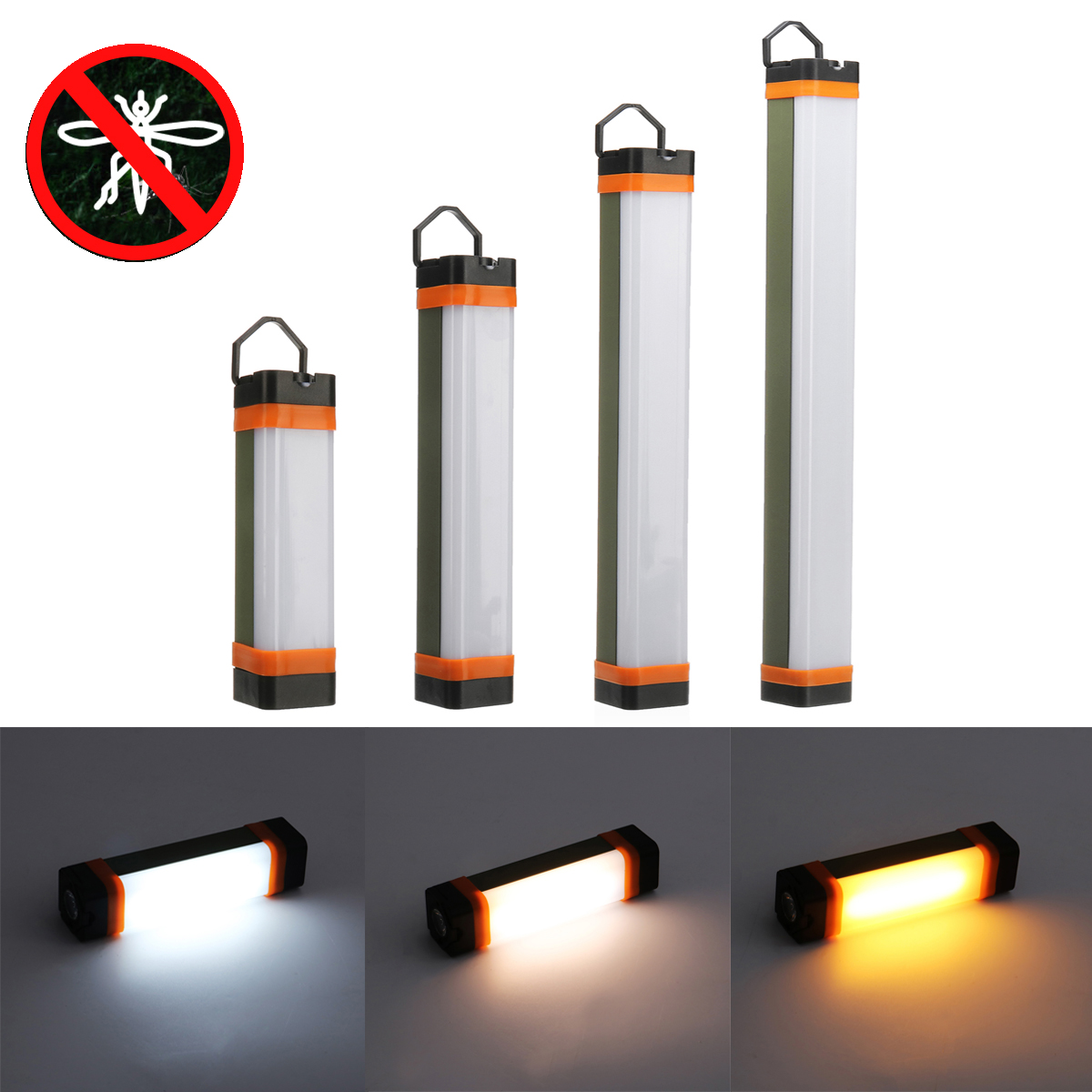 

2W/3.5W/5.5W/7.5W Outdoor Camping Magnetic Light Mosquito Repellent LED Lamp 3 Modes USB Rechargeable Emergency Lantern