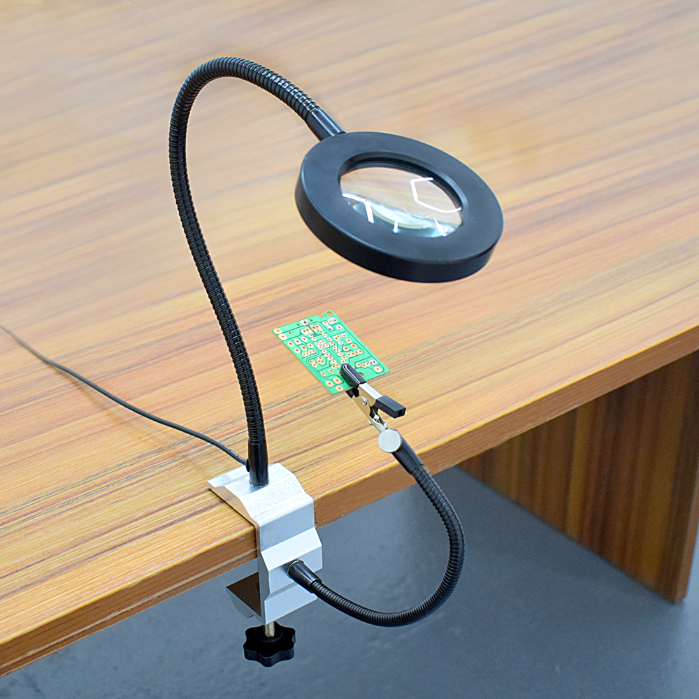 

USB 3X Пайка лупа увеличительное стекло рабочий свет Пайка железный держатель скамейка тиски стол Зажим с 2шт гибкие рук
