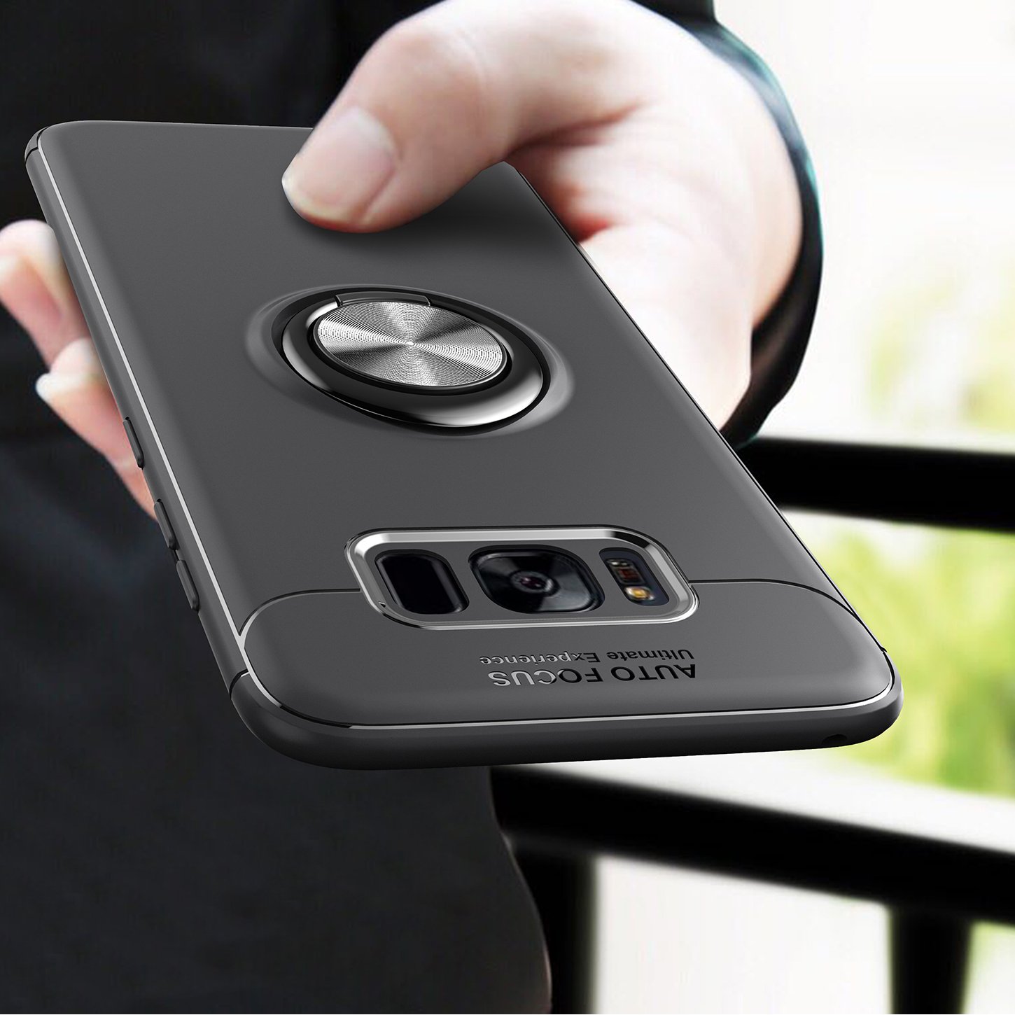 

C-KU Protective Case For Samsung Galaxy S8 Plus 360º Rotating Ring Grip Kicktand