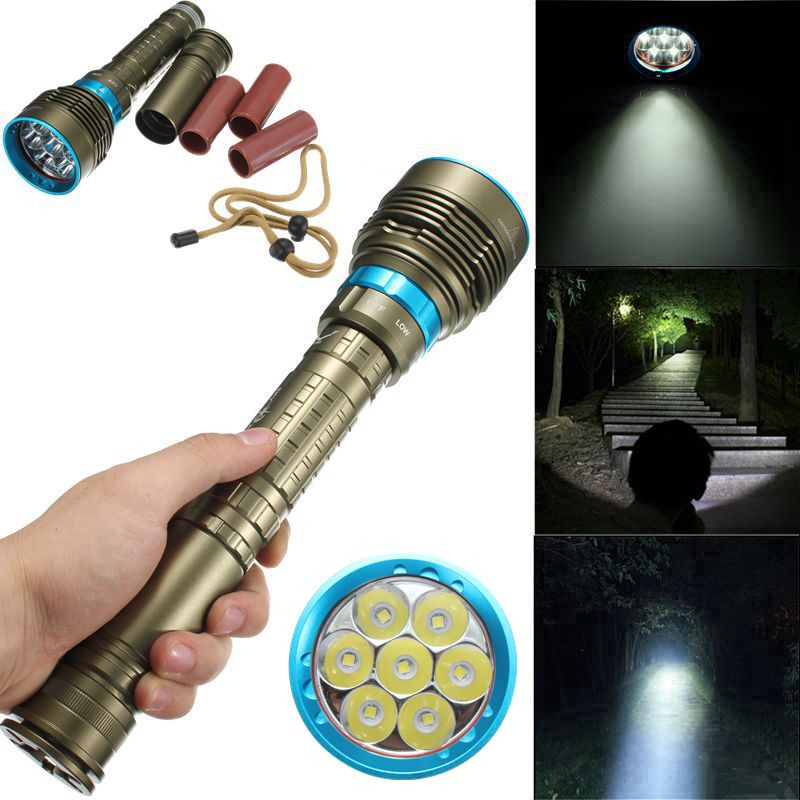

Underwater 180m T6 7x L2 40000LM 3Modes Diving Flashlight Dive Torch Lamp
