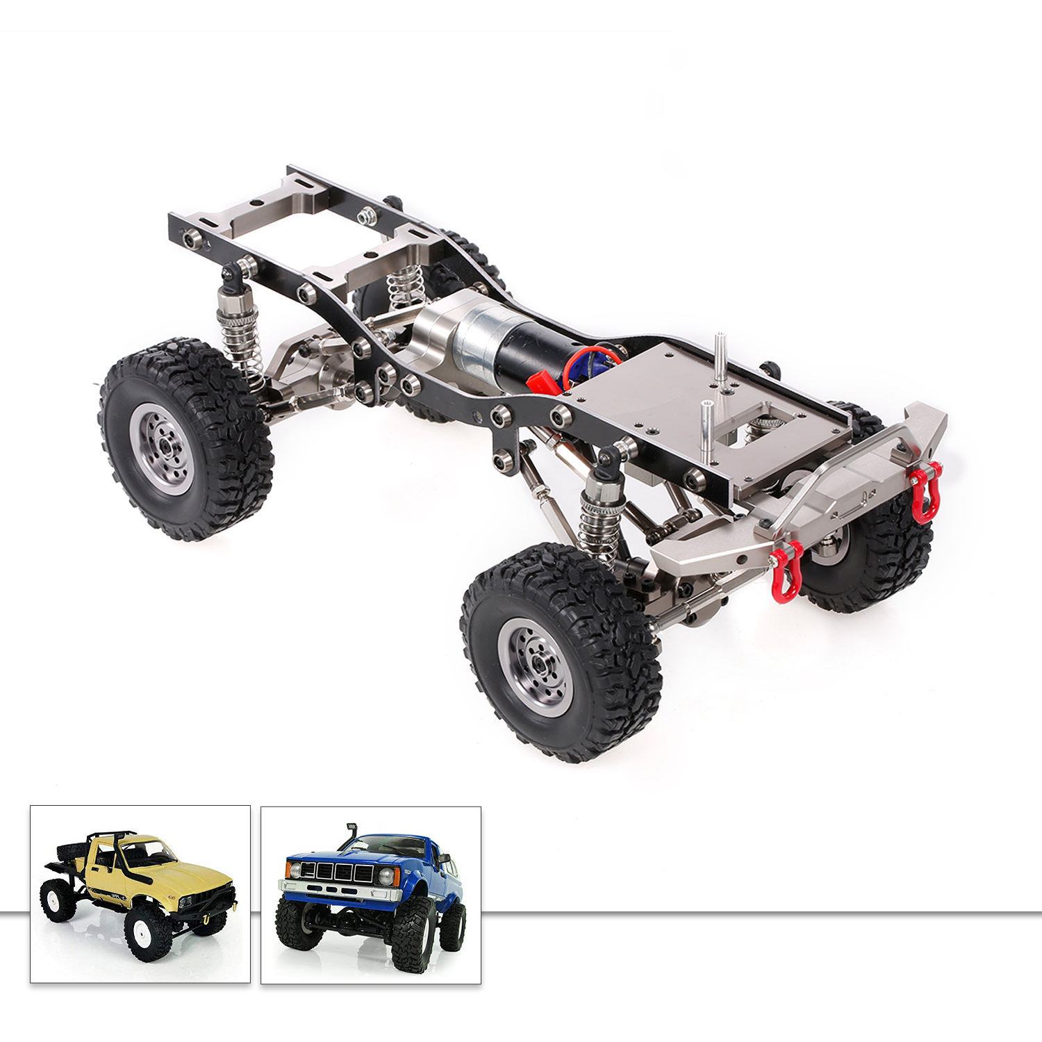 Touring Car - All Metal 4WD RC Car Frame For 1/16 WPL C24 C14 RC Car
