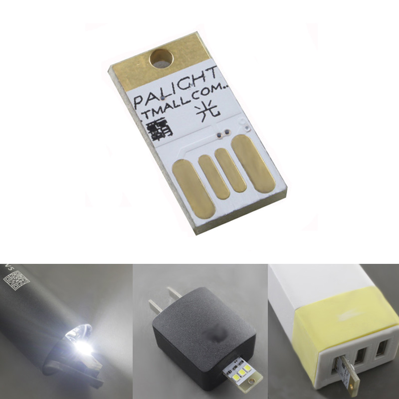 

PALIGHT Mini USB LED Light EDC Flashlight Two Sides Use EDC Camping Lamp Hunting Portable Emergency Lantern With Hand St