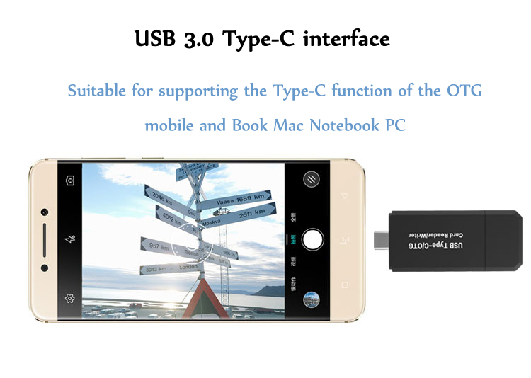 3 в 1 Многофункциональное устройство для чтения карт памяти 480 Мбит Высокоскоростный считыватель Тип-С Микро Usb SD Tf карт и OTG карт
