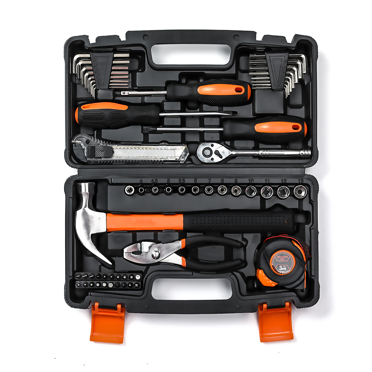 Find TOPSHAK TS CH3 57 Piece Socket Wrench Auto Repair Tool Mixed Tool Set Hand Tool Kit with Plastic Toolbox Storage Case for Sale on Gipsybee.com with cryptocurrencies