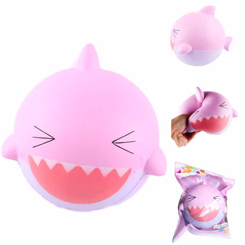 

SanQi Elan Squishy Pink Shark 15cm Jumbo Slow Rising Soft With Packaging Collection Gift Decor Toy