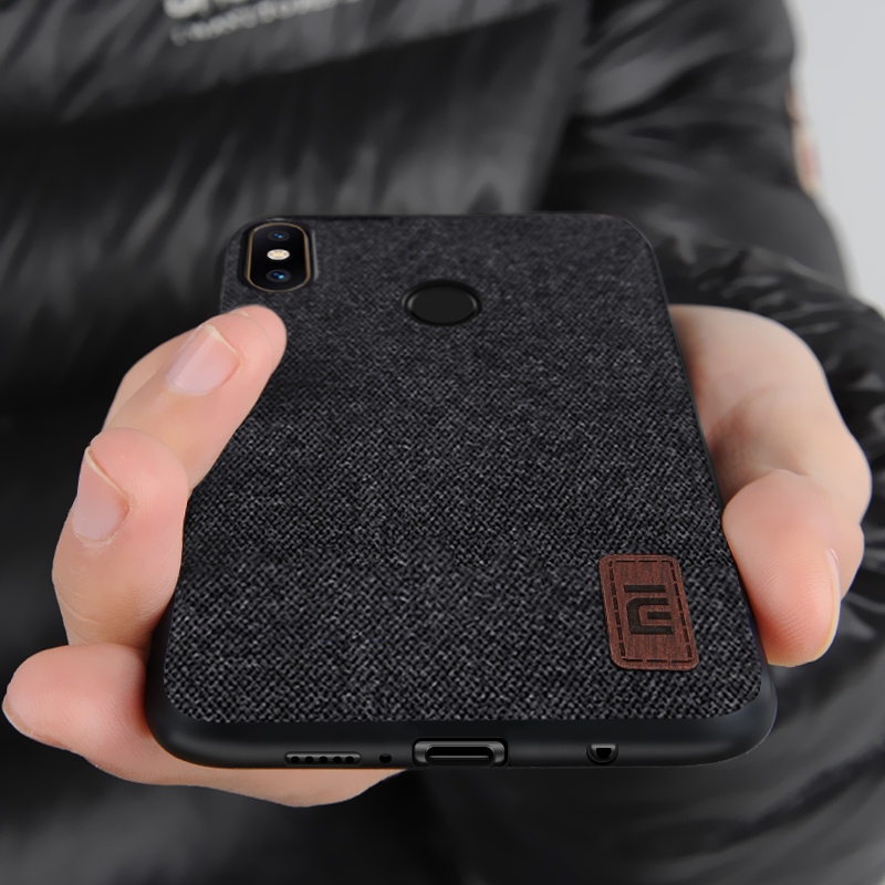 

Bakeey Luxury Fabric Splice Soft Силиконовый Edge Противоударный защитный Чехол Для Xiaomi Mi8 SE Неоригинальный