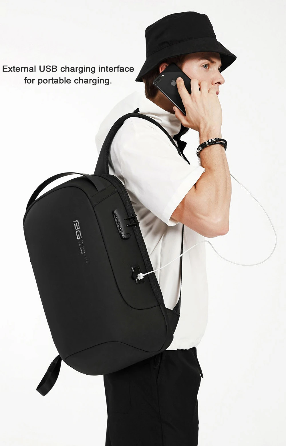 BANGE BG-7225 Anti-theft Backpack Laptop Bag Shoulder Bag 6
