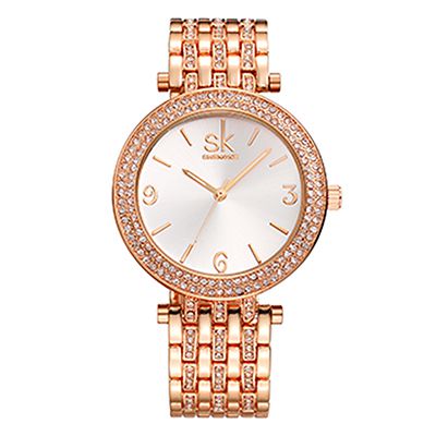 

SK K0011 Luxury Women Crystal Bracelet Watches Accessories Ladies Waterproof Quartz Wirstwatches