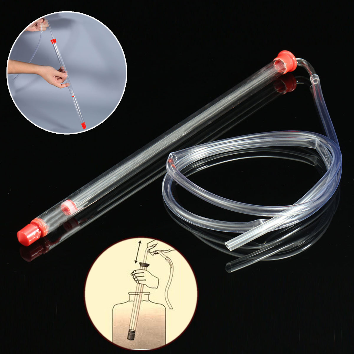 

Auto Syphon Tube Pump Filter Plastic Tubing For Beer Wine Home Brewing Tool
