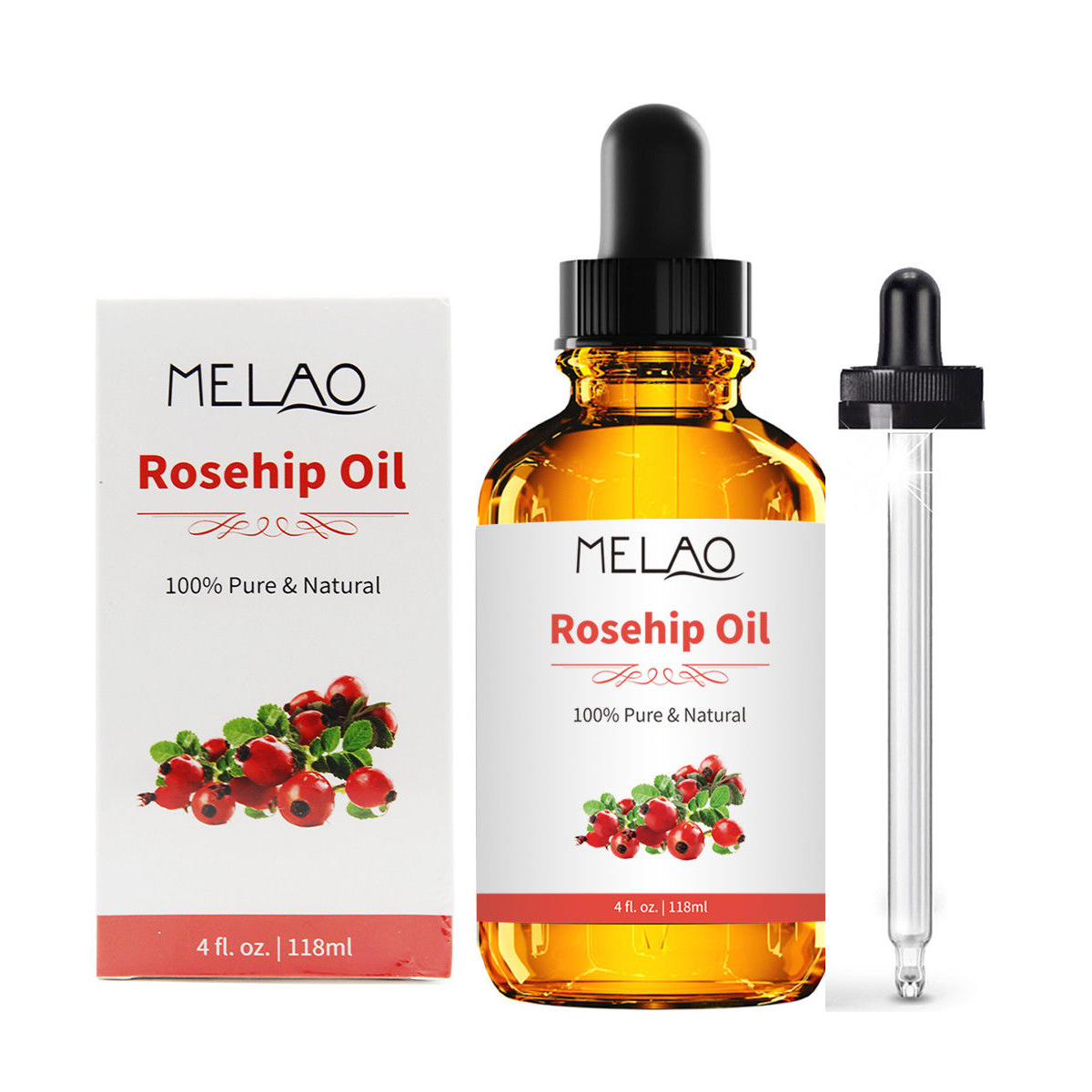 

Organic Rosehip Oil 4 oz Skin Care Moisturizer Scar Removal Facial Acne Essential Oil