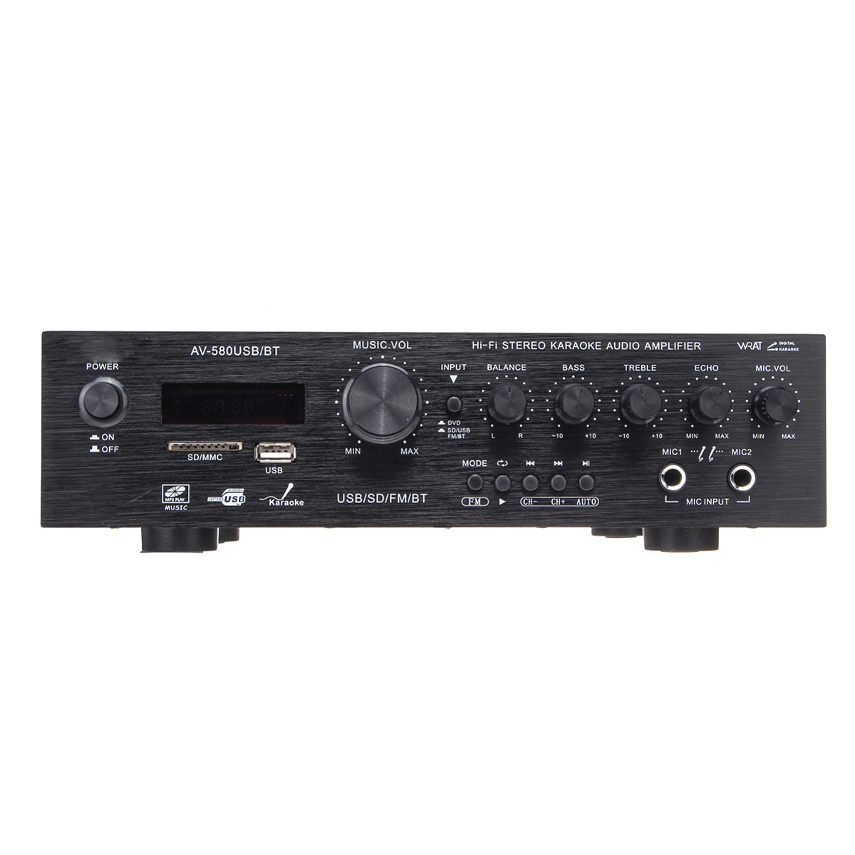 

Sunbuck AV-580USB/BT 600W bluetooth 5CH HIFI Karaoke Amplifier Support USB Memory Card Microphone