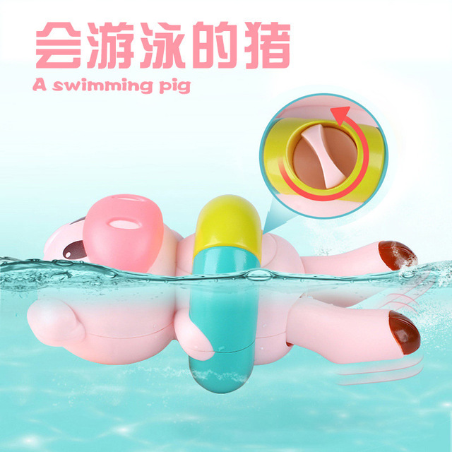 

Vibrating Sound With The Cartoon Swimming Pigs Will Swim The Pig Children's Season Bathing Bathing Water Toys