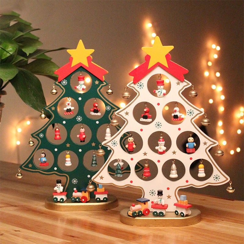 

Рождество DIY Деревянные украшения Рождественская елка Подарок для детей Домашнее украшение стола Столовые принадлежности