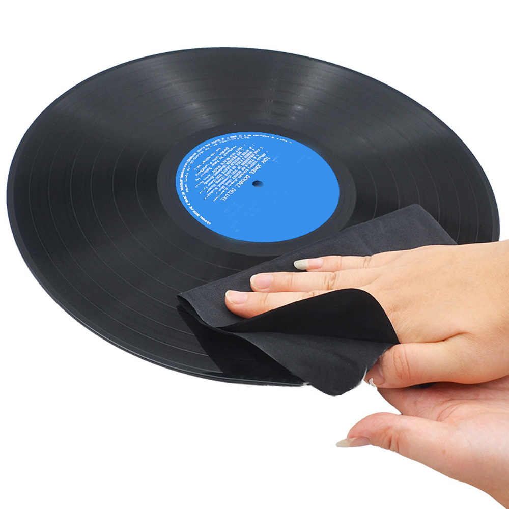 

5 шт. Черный резиновый LP CD ткань для чистки для виниловых проигрывателей