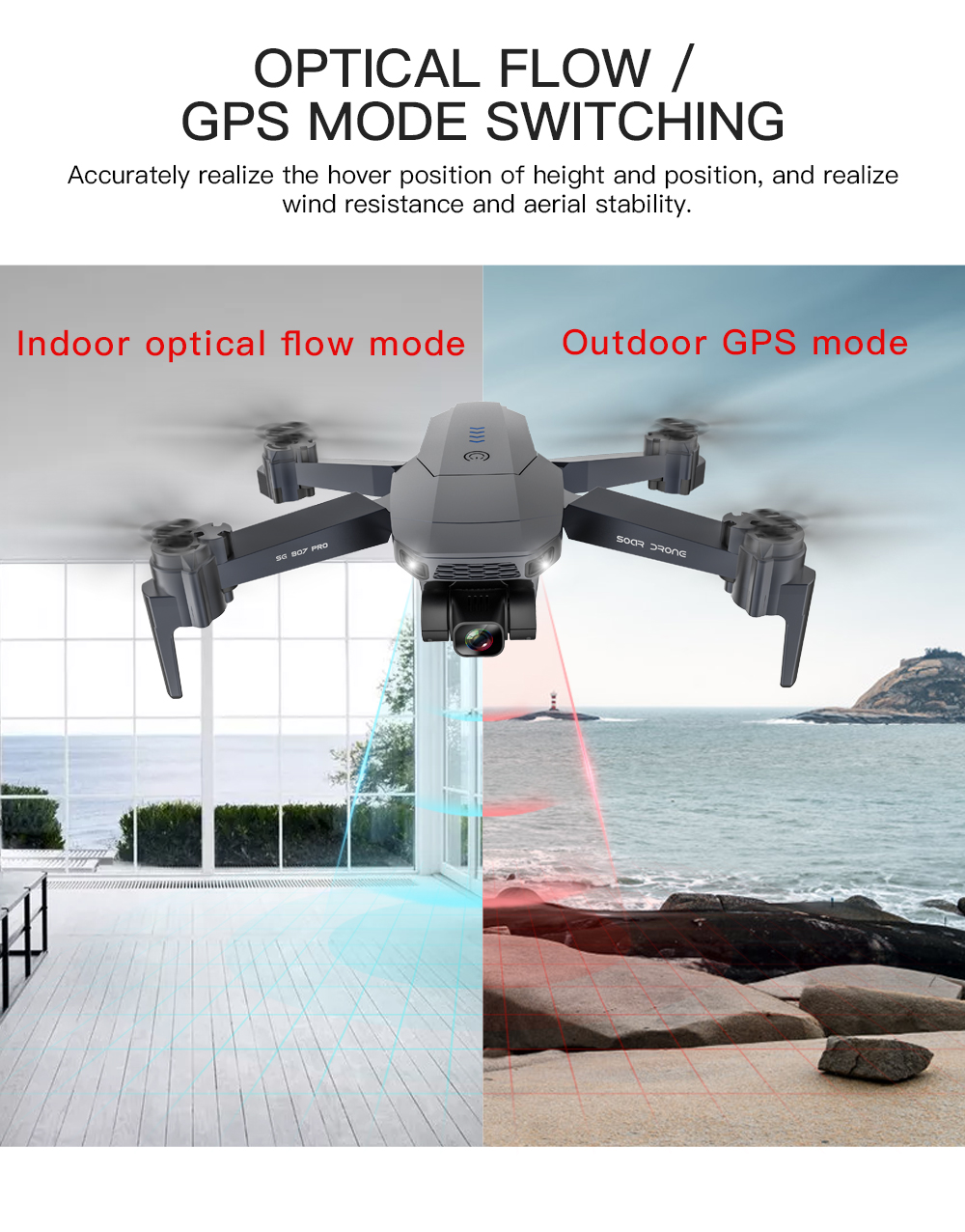 ZLL SG907 Pro 5G WIFI FPV GPS With 4K HD Dual Camera Two-axis Gimbal Optical Flow Positioning Foldable RC Drone Quadcopter RTF 112