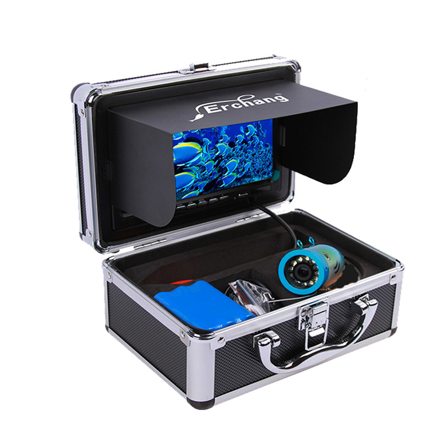 

Erchang 7inch LCD Screen 1000TVL Underwater HD Camera 24LEDs Lamp Visible Fish Finder 15M