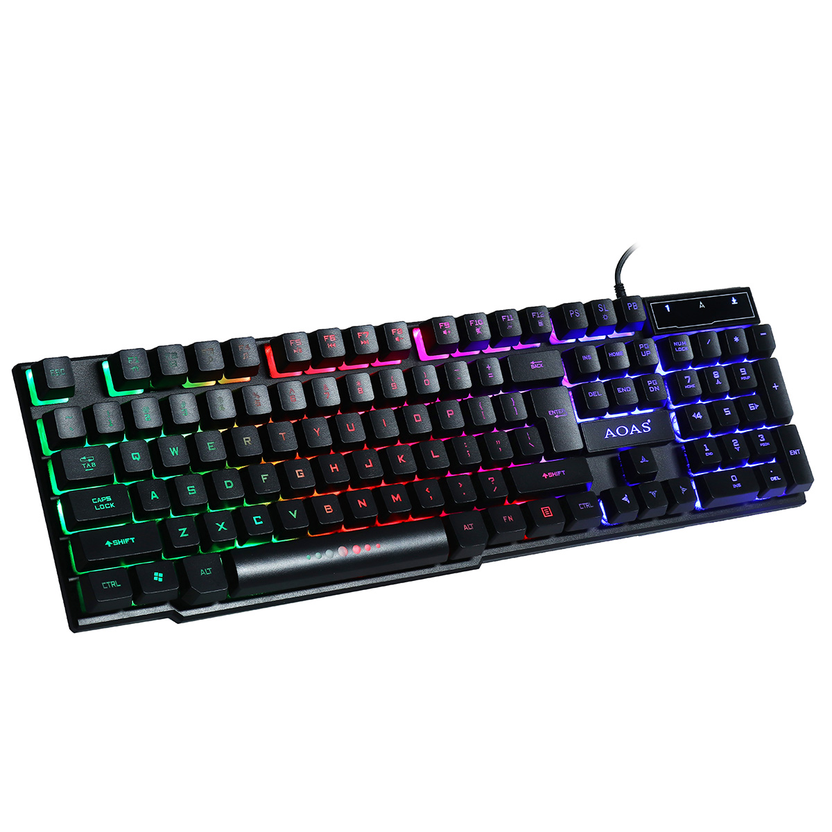 Find AOAS AS1088 4Pcs Gaming Combo Kit 104 Keys RGB Backlit Keyboard Adjustable 3200DPI Mouse Stereo 40MM Noise Reduction Headset with Mouse Pad for Sale on Gipsybee.com with cryptocurrencies