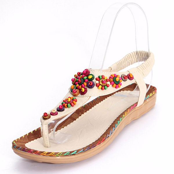 

Bohemia Agate Diamond Beads Sandals Flowers Shape Splice Sandals