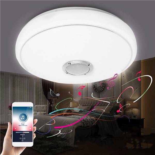 

24W Современный LED Потолочный светильник Bluetooth Музыкальный динамик Лампа для гостиной с гостиной AC185-260V