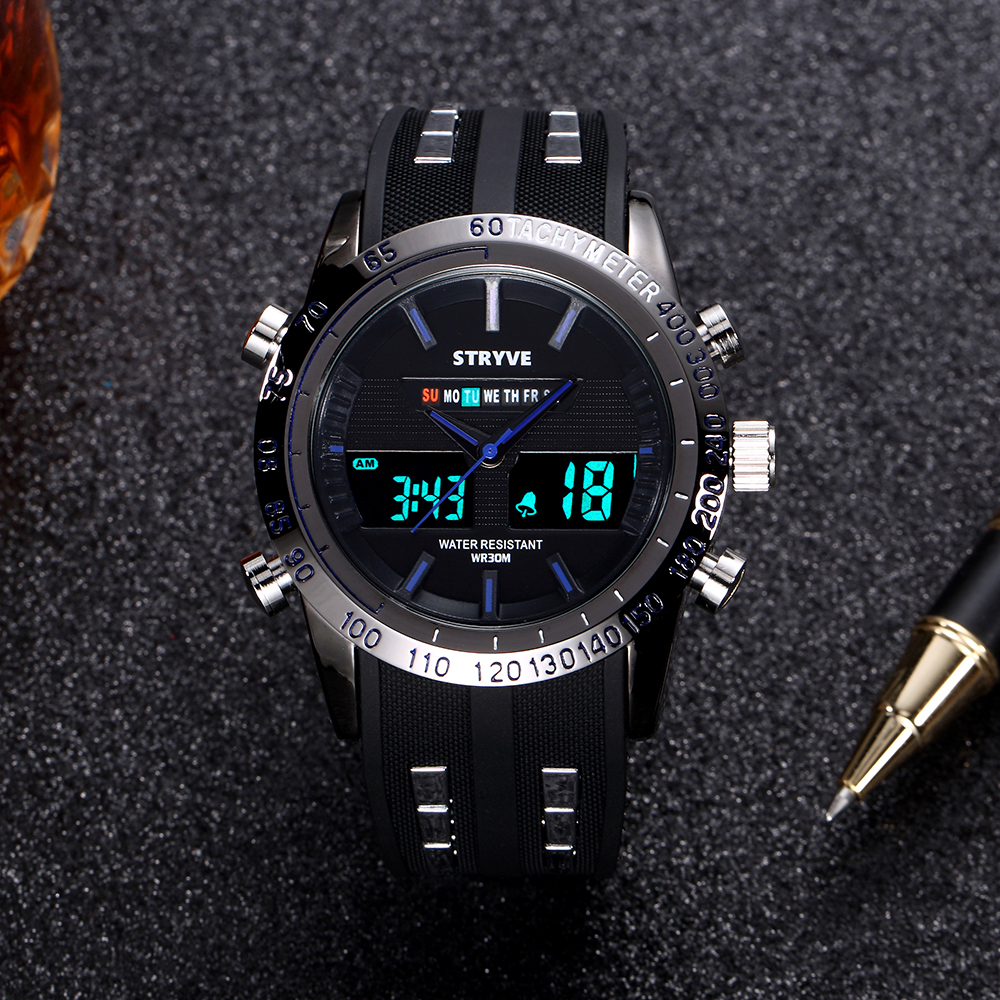 

STRYVE S8005 Fashion Chronograph Dual Display Digital Watch