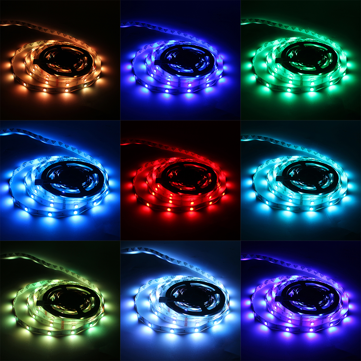 12V LED Light Strip 5M/10M/15M 16.4ft/32.8ft/49.2ft 5050 RGB LED Tape Lights RGB