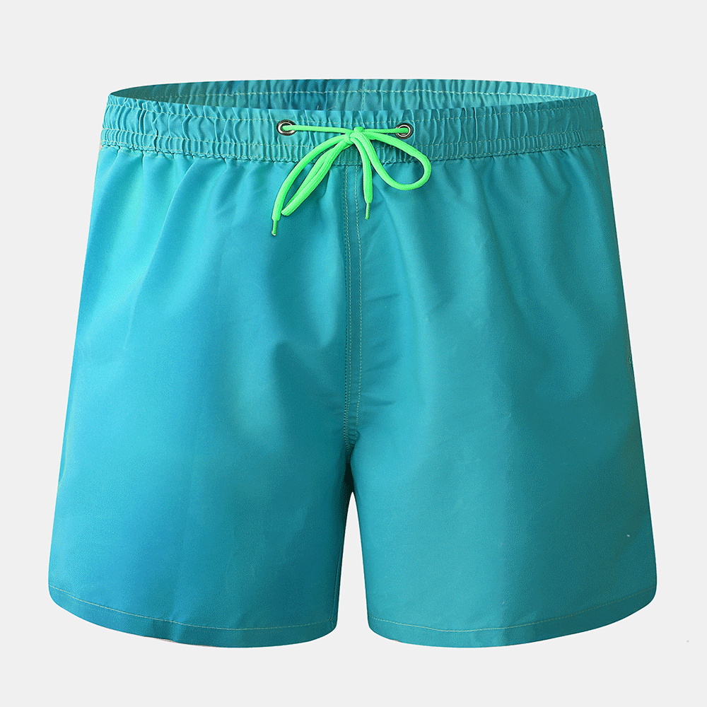 New Men Water Reactive Color Changing Swim Trunks Quick Dry Mesh Lining ...