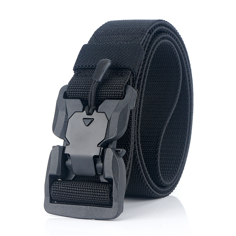 

125cm AWMN ES19 Punch Free Magnetic + Elastic Buckle Tactical Belt Quick Release Nylon 2019 new style
