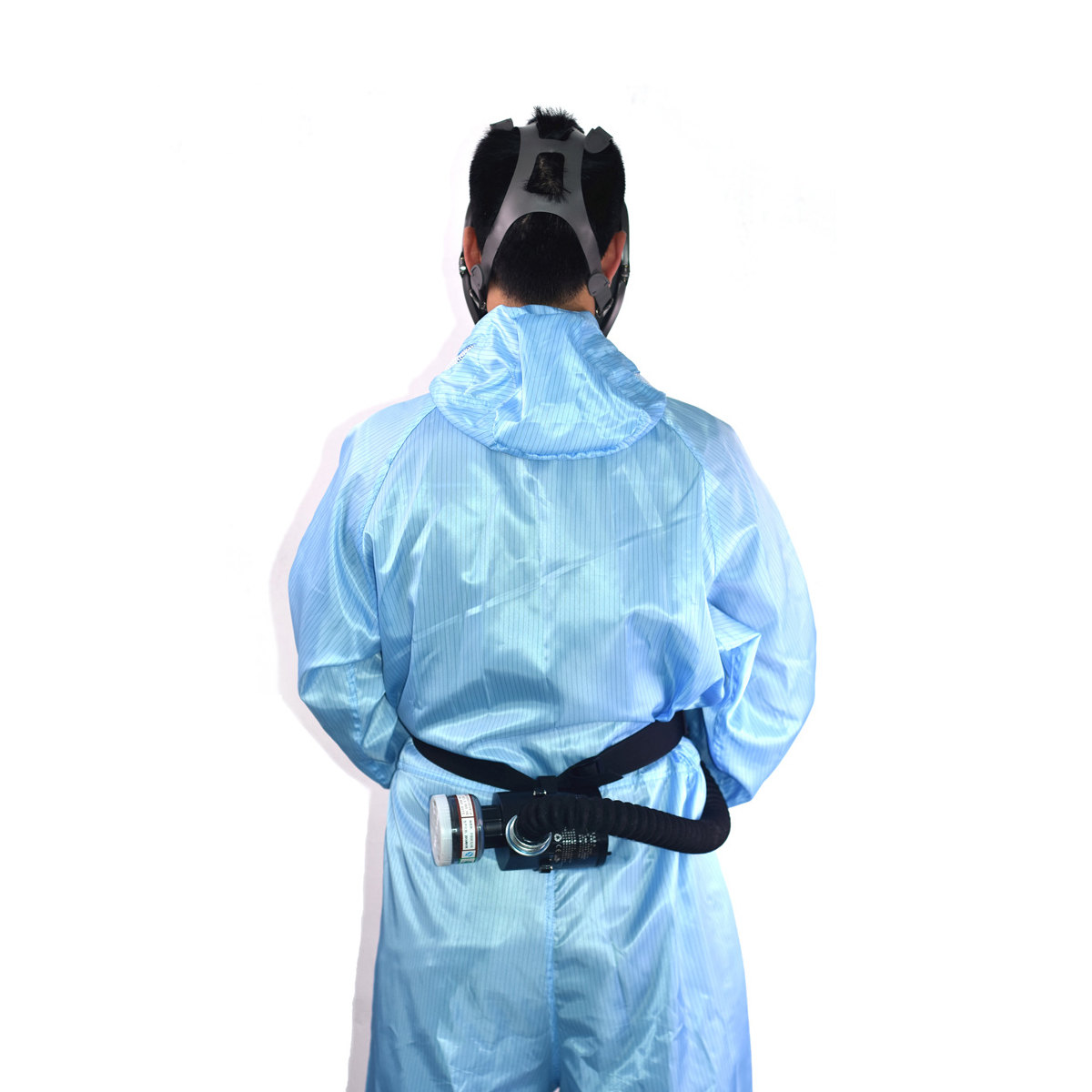 Electric Constant Flow Supplied Air Fed Full Face Gas Mask Spray Painting Tool Respirator System 50