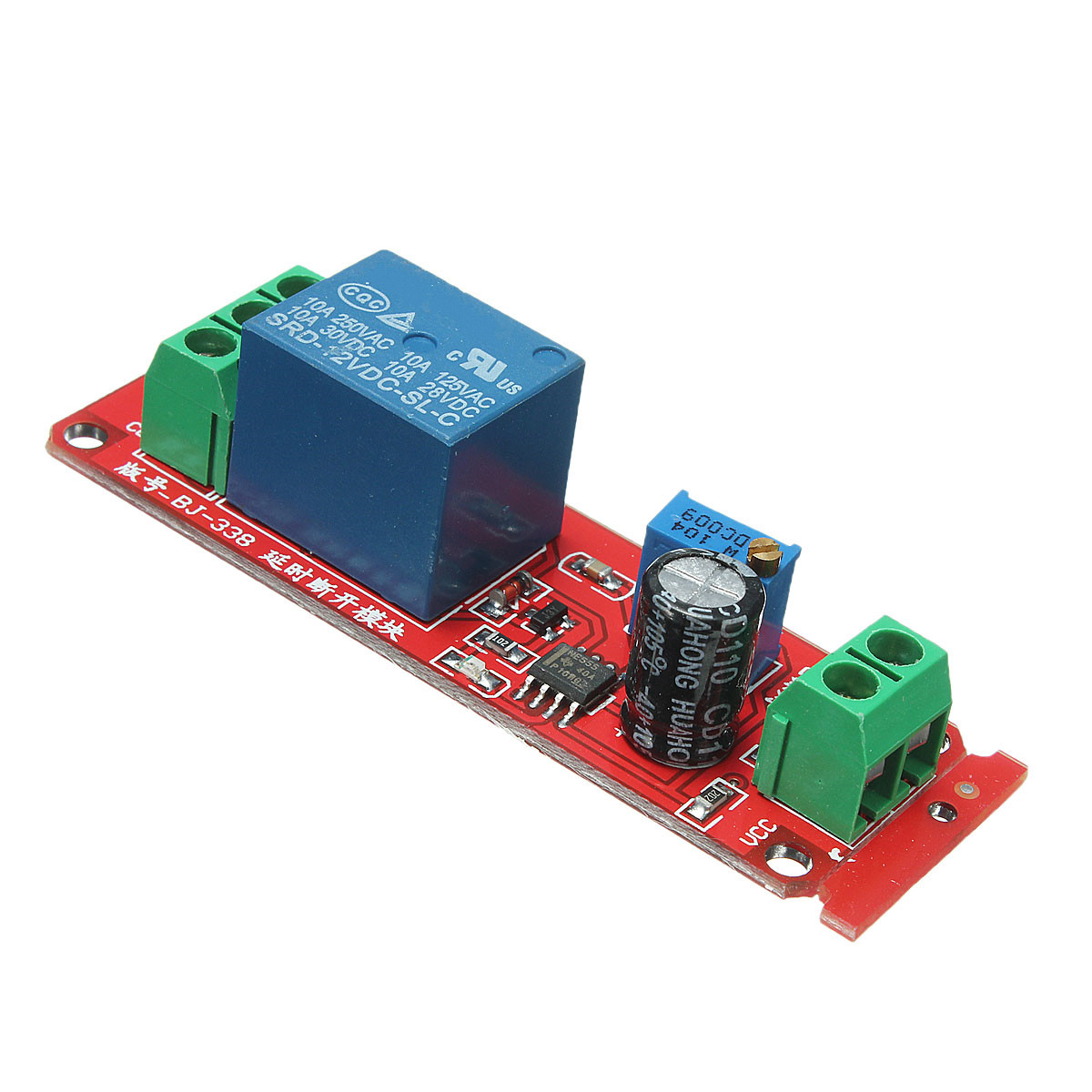 

12В NE555 Модуль переключателя таймера задержки генератора Регулируемый 0-10 секунд