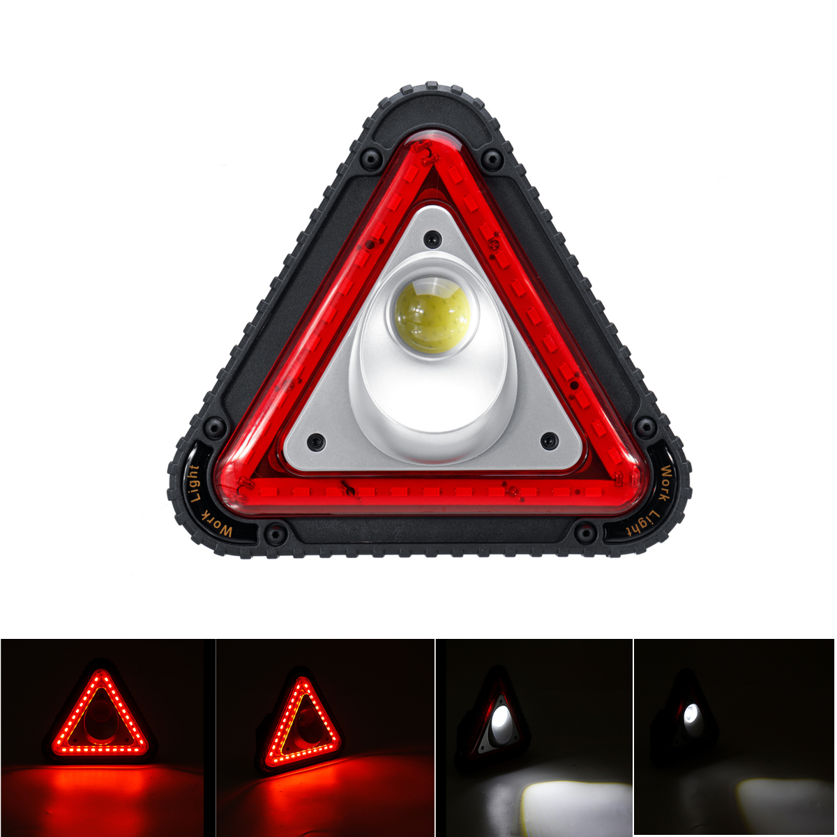 

Tripod Warning Lamp COB LED Emergency Work Multi-functional USB+Li Battery Triangle Hazard Parking Safety Signal 5 Light Mode