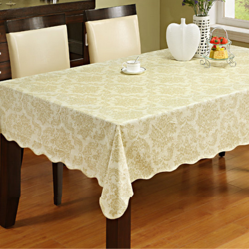 

Kitchen Pvc Floral Print Rectangle Round Cafe Tablecloth