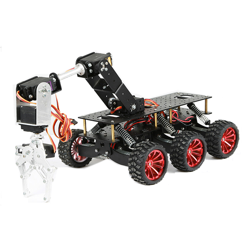 6WD Search & Rescue Smart Car Chassis Shock Off-road Climb for Raspberry Pi car 