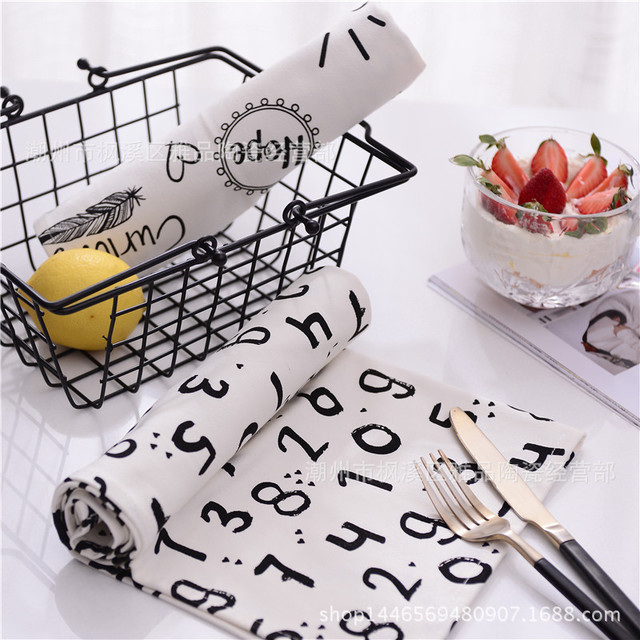 

Creative Nordic Meal Cloth Tablecloth New Arabic Digital Placemat Pad Japanese Style Cloth Simple Background Cloth