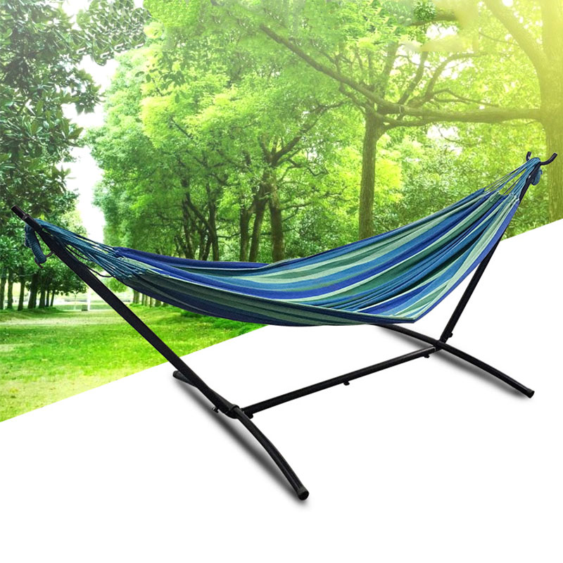 Portable Canvas Hammock Stand Portable Multifunctional Practical Outdoor Garden Swing Hammock Single Hanging Chair Bed Leisure Camping Travel 30